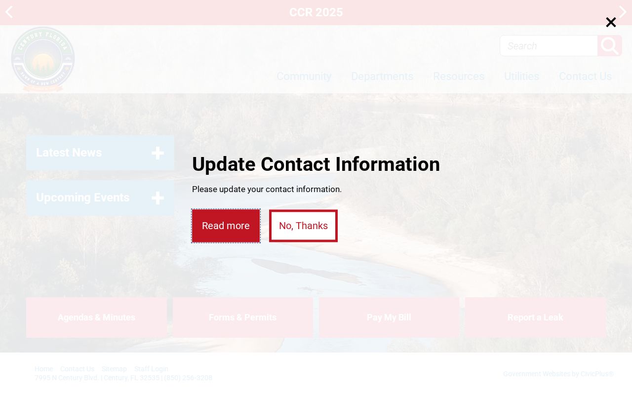 Official Town of Century Florida government website