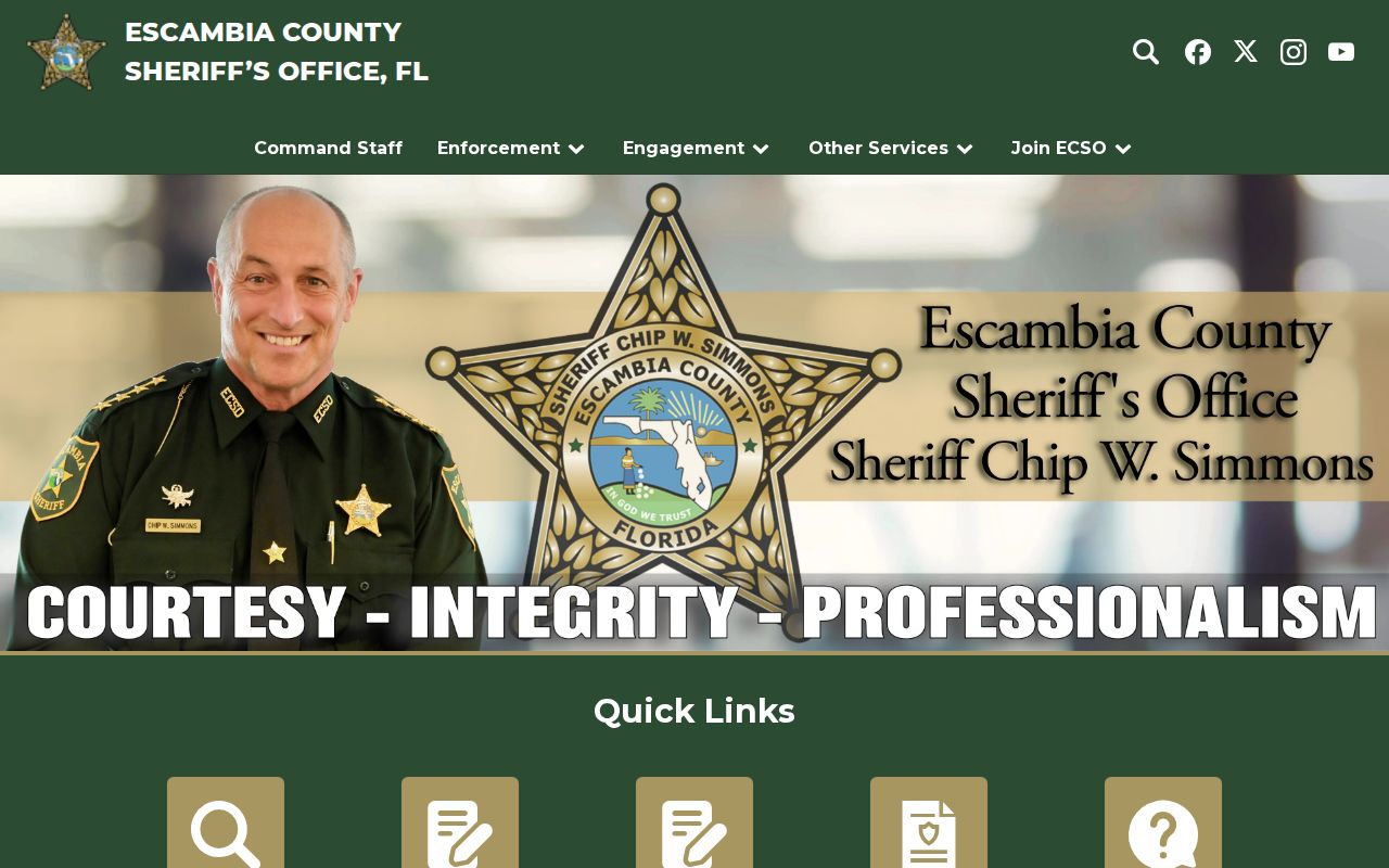 Escambia County Sheriff's Office official website